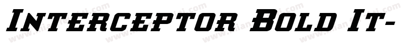 Interceptor Bold It字体转换